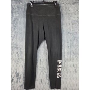 Victoria's Secret PINK High Waisted Logo Leggings Black Women's Size L